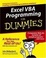 Cover of "Excel VBA Programming For Dummies"