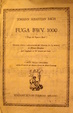 Cover of Fuga BWV 1000