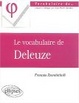 Cover of Le vocabulaire de Deleuze