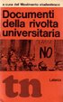 Cover of Documenti della rivolta universitaria