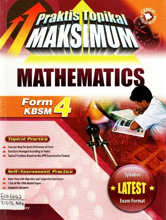 Image of Praktis Topikal Maksimum Mathematics Form 4 KBSM