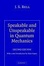 Cover of Speakable and Unspeakable in Quantum Mechanics