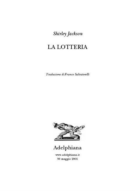 Image of La lotteria