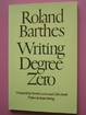 Cover of Writing Degree Zero