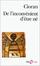 Cover of De l'inconvénient d'être né