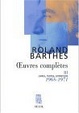 Cover of R.barthes.oeuvres completes t.3