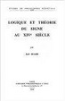 Cover of Logique et théorie du signe au XIVe siécle