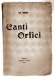 Cover of Canti orfici