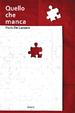 Cover of Quello che manca
