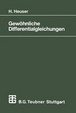 Cover of Gewöhnliche Differentialgleichungen