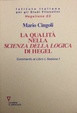 Cover of La qualità nella «Scienza della logica» di Hegel