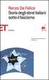 Cover of Storia degli ebrei italiani sotto il fascismo