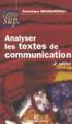 Cover of Analyser les textes de communication