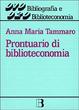 Cover of Prontuario di biblioteconomia