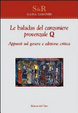 Cover of Le baladas del canzoniere provenzale Q. Appunti sul genere. Ediz. critica