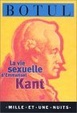Cover of La Vie sexuelle d'Emmanuel Kant