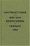 Cover of Instructions for British Servicemen in France, 1944