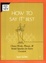 Cover of How To Say It Best