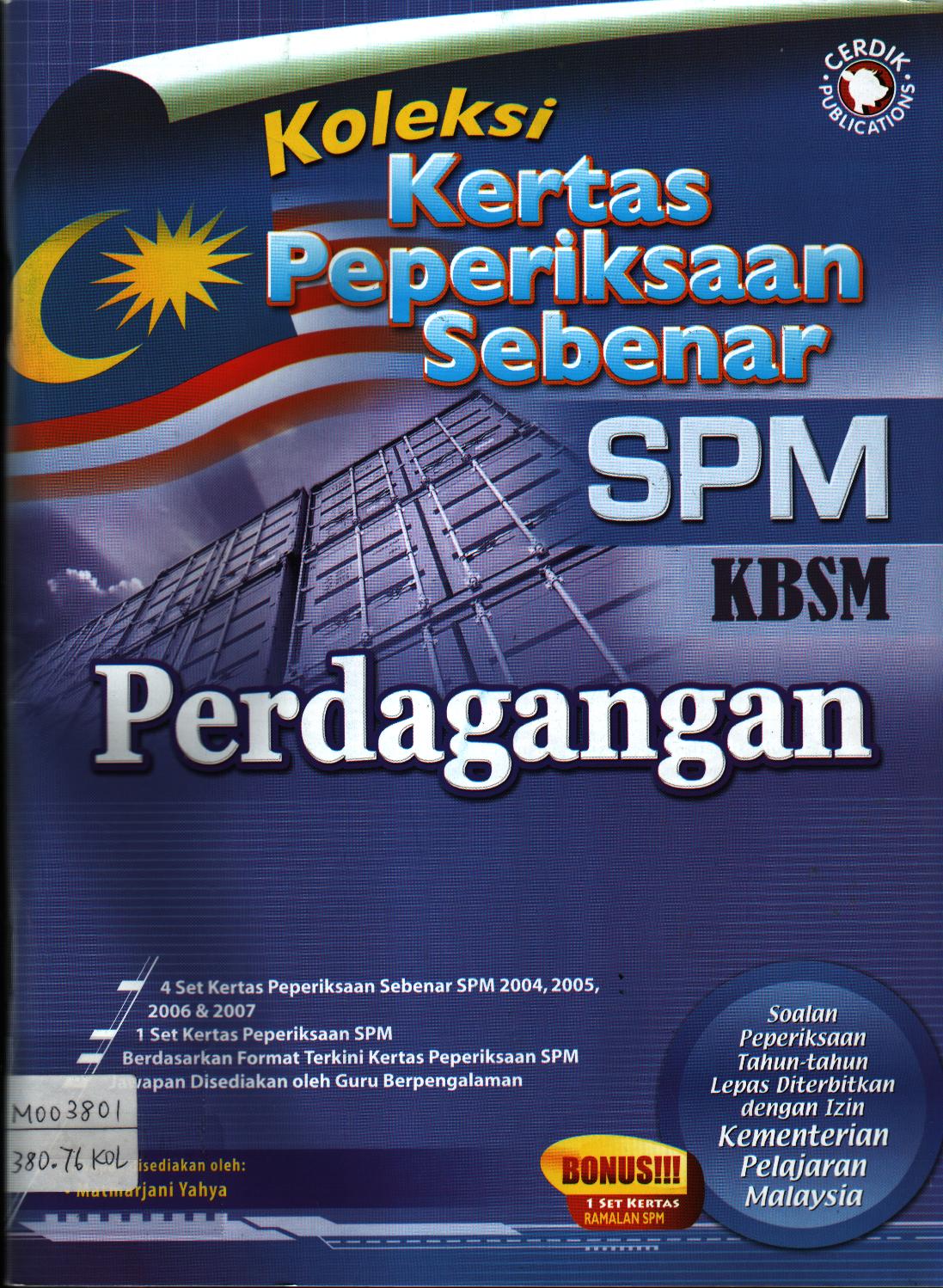 Image of Koleksi Kertas Peperiksaan SPM KBSM Perdagangan