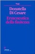 Cover of Ermeneutica della finitezza