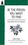 Cover of "Be the Person You Want to Find"
