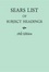 Cover of "Sears List of Subject Headings"