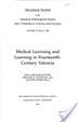 Cover of Medical licensing and learning in fourteenth-century Valencia