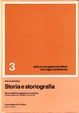 Cover of Storia e storiografia