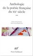 Cover of Anthologie de la poésie française du XXe siècle