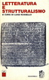 Cover of Letteratura e strutturalismo