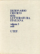 Cover of Dizionario critico della letteratura italiana