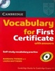 Cover of Cambridge Vocabulary for first certificate (with answers)