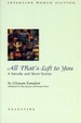 Cover of All That's Left to You