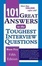 Cover of 101 Great Answers to the Toughest Interview Questions