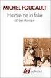 Cover of Histoire de la folie à l'âge classique