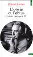 Cover of L'obvie et l'obtus