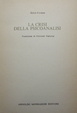 Cover of La crisi della psicoanalisi