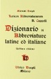 Cover of Dizionario di abbreviature latine ed italiane