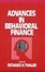 Cover of 'Advances in Behavioral Finance'
