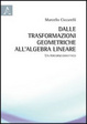 Cover of Dalle trasformazioni geometriche all'algebra lineare. Un percorso didattico