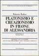 Cover of Platonismo e creazionismo in Filone di Alessandria