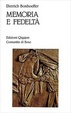 Cover of Memoria e fedeltà