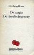 Cover of De magia - De vinculis in genere