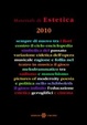 Cover of Materiali di estetica (2010). Vol. 1