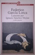 Cover of Lamento per Ignazio Sanchez Mejias e altre poesie