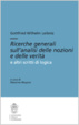 Cover of Ricerche generali sull'analisi delle nozioni e delle verità