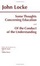 Cover of 'Some Thoughts Concerning Education and of the Conduct of the Understanding'