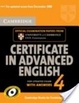 Cover of Cambridge Certificate in Advanced English 4 for Updated Exam Student's Book with answers