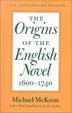 Cover of The Origins of the English Novel, 1600-1740