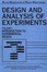 Cover of Design and Analysis of Experiments